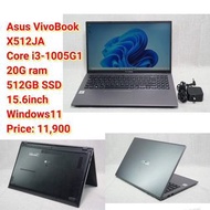 Asus VivoBook X512JA Core i3-1005G1 20G ram 512GB SSD 15.6inch Windows11 Price: 11,900