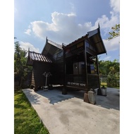 Gazebo Large House 18x16 kaki Balau Rumah Kayu Double Roof Wood Pondok Kayu Handmade Outdoor Garden 