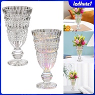 [Lzdhuiz1] Glass Goblet Flower Vase Wedding Flower Pot Plants Pot Holder