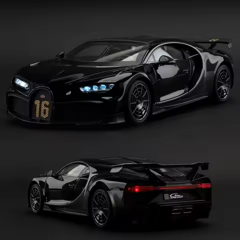 1:18 Scale Bugatti Chiron Alloy Car Model with Lights & Sounds - Ideal Gift for Car Lovers & Kids - 