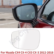 CAPQX For Mazda CX4 CX-4 CX3 CX-3 2012-2018 Car Accessories Side Rearview Mirror Glass Rear view Reversing Mirror white