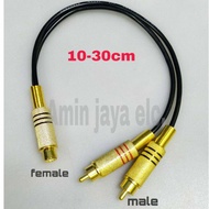 Spliter rca jack cable rca female to dual rca male