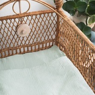 薄荷色平紋細布羽絨被和枕套