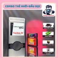 Transcend CF 2GB memory card and PCMCIA reader Combo