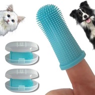 Dog Finger Toothbrush | Toothbrush & Storage Case | Nontoxic Silicone | Teeth Cleaning Breath Dental