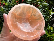 ชาม Selenite สีส้ม4 "สีส้มจานชามทรงกลมสีพีช