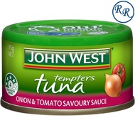 JOHN WEST TEMPTERS TUNA ONION & TOMATO SAVOURY SAUCE TUNA CANS 95GM