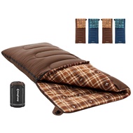 KingCamp Cotton Flannel Sleeping Bag, Big and Tall Sleeping Bags for Adults Cold Weather, Zip Togeth