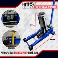 [ HITTO ] 3 Ton Low Profile Floor Jack Double Hydraulic Pump Jack Buaya  ( 05HFJ003T )