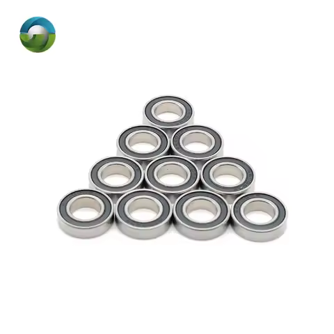 10PCS Chrome Steel 6702RS 15X21X4 mm Bearing ABEC-7 61702 6702 63702 Ball Bearings With Black Rubber