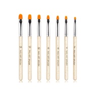Aoshang 7Pcs Uv Gel Nail Brush, Poly Extension Gel Brush, Nail Art Tips Builder Painting Pen Set(No.