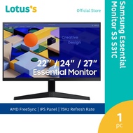 Samsung 22" / 24" / 27" Essential Monitor S3 S31C 75hz IPS Freesync (LS22C310EAEXXS / LS24D310EAEXXS