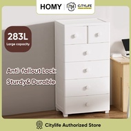 Citylife Home Storage Cabinet 5 Layer Storage Cabinet Drawer Style Storage Cabinet 283L