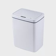 【H&amp;R安室家】2入 智能感應垃圾桶(智能垃圾桶 感應垃圾桶 電動垃圾桶 紅外線 按壓式垃圾桶) 白色x2