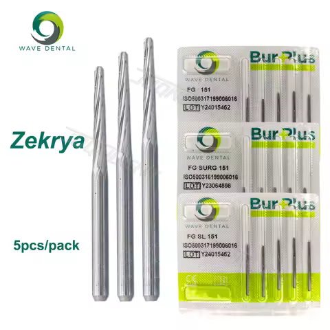 5Pcs/Pack WAVE Dental Extraction Burs Zekrya Burs Dental Tungsten Carbide Bur FG 1.6mm For High Spee