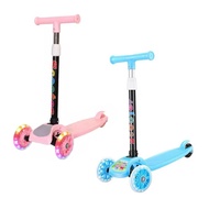 Kids Scooter 3 Wheel Scooter, 4 Height Adjustable Pu Wheels Extra Wide Deck