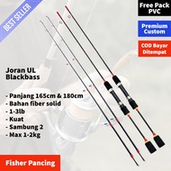 Shrimp Rod UL BLACKBASS solid Fiber 1-6lb 165cm And 180cm