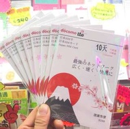 日本docomo 10天原生卡