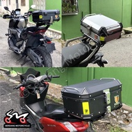 🚗🎁✗☍CHE JUE Aluminium Top Box 25L 30L 35L 45L Motorcycle Motosikal Aluminum Rear Back Tail Kotak XMAX VERSYS GTR BMW X