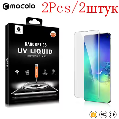 2 Pcs Mocolo UV Liquid 9H Full Screen Tempered Glass Film On For Samsung Galaxy S8 S9 S10 Plus S 8 9