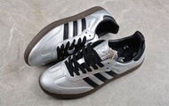 Adidas Samba OG 男鞋 銀灰金屬黑膠