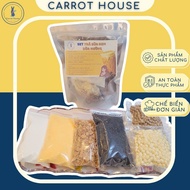 Set nguyên liệu trà sữa tự pha trà sữa kem trứng dừa nướng.Carrot House set thành phẩm 30 ly.