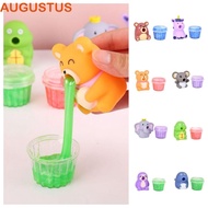 AUGUSTUS Unicorn Fidget Toys, Stretch Squeezing Cartoon Vomitive Bear Squeeze Toy, Elastic Elephant Cute Clear Slime Crystal Slime Toy Gift