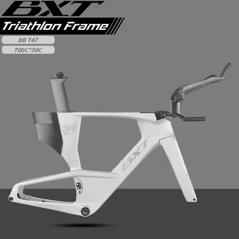 BXT Carbon Triathlon Bike Frame T1000 Carbon Fibre T47 Thread Screw-in Road Bike Rear Triangle Frame