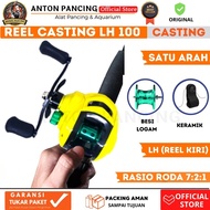 Reel Pancing BC Premium LH-100 Baitcasting 18 Ball Bearing Reel Katrol Kerekan 7:2:1