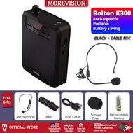 Rolton K300 Portable Loud Speaker Voice Amplifier Wireless Megaphone Mic MP3 For Teacher Tour Guide