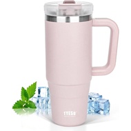 Tyeso 30 oz Tumbler dengan, Jerami dan Penutup - Botol Air Keluli Tahan Karat Tertebat Tahan Bocor, 