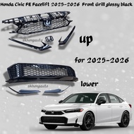 Honda Civic FE Facelift 2025-2026 Type-R Front Grill Lower Grill FL1 FL4 FL5 Top Grill ABS Gloss Bla