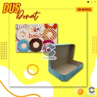 [10PCS] DONUT BOX CONTAINS 6 UK 18.5CM x 27CM