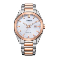 (AUTHORIZED SELLER) Citizen Eco-Drive White Dial Two-Tone Stainless Steel Strap Men Watch BM7606-84A