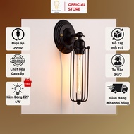 Energy Green Light Vintage Retro Wall Lamp BO-WL-3012 | Powder Coated Alloy, 90 Rotation - 4W Bulb I