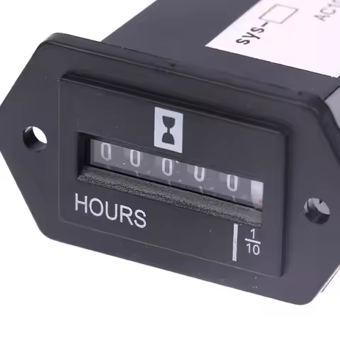 6 Digits 100-250V AC 10-80V DC Hour Meter,Complete Sealed Quartz Timer Counter SYS-1