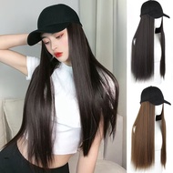 Wig Cap Topi Long Straight Wigs Topi rambut palsu wanita Rambut palsu untuk wanita sambungan rambut 