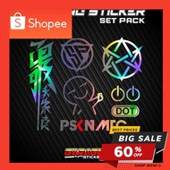 Sticker set pack full seatcutting stiker KANJI sp emot dot psknm powerBINTANG best material