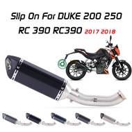 Slip On For DUKE125 DUKE150 DUKE200 DUKE250 DUKE390 2012~2016 DUKE 150 200 250 390 Motorcycle Exhaus