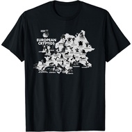 Cryptids Of Europe Map Mythical Legendary Monsters Shirt