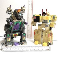變形金剛 85年86年初版 G1 當年物兩款 Takara Hasbro 孩之寶 Transformers D-63 Destron Trypticon 鐵甲恐龍 狂派基地 + C-70 Cybert