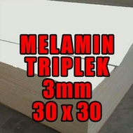 diskon - melamin putih glossy ukuran (50 x 90 )cm papan kayu triplek 3