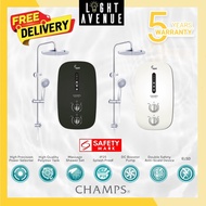 Champs Legend/Sylphy Instant Heater Shower Set + Rain-Shower (Black | White | Gun-Metal)