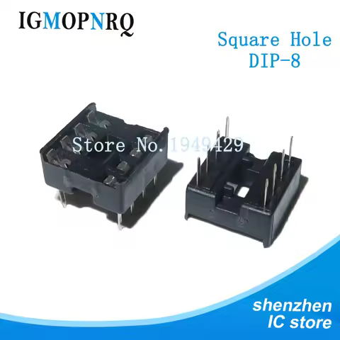 10pcs DIP-8 Square Hole 8 Pins 2.54MM DIP8 IC Sockets Adaptor Solder Type IC Connector