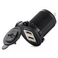 【Discount】 Dc 12~24v 3.1a Diy Car Usb Charger Water Resistant Dual Usb Car Charger Adapter With Blue For Car Motocylcye Boat
