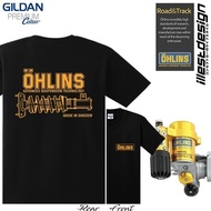 Moto 2025 fashion Tees: Ohlins Suspension Design Tshirt. R15m R1m Cbr1000rr Ninja400 Mt07 Gsxr1000r 