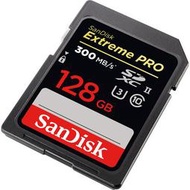 ☆晴光★SanDisk ExtremePro SDXC 300MB/s 128G 記憶卡 高速卡 公司貨 終身保固 台中