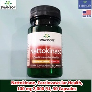 นัตโตะไคเนส Nattokinase Cardiovascular Health 100 mg 2000 FU 30 Capsules - Swanson ถั่วเหลืองหมักนัต