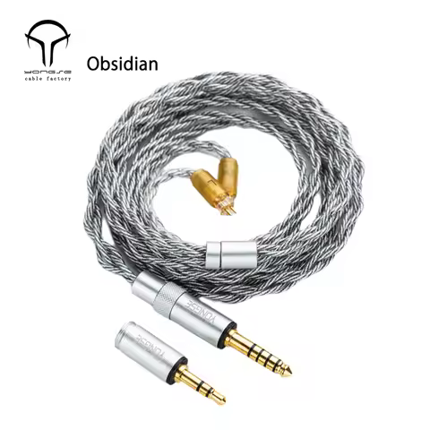 Yongse Obsidian Cable Silver-plated Single Crystal Copper Earphones Upgrade Cable Switchable Plug: 3