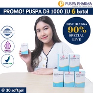 Puspa D3 1000 - VITAMIN D3 1000 IU (6 Boxes VIT D3) MORE SAVING
